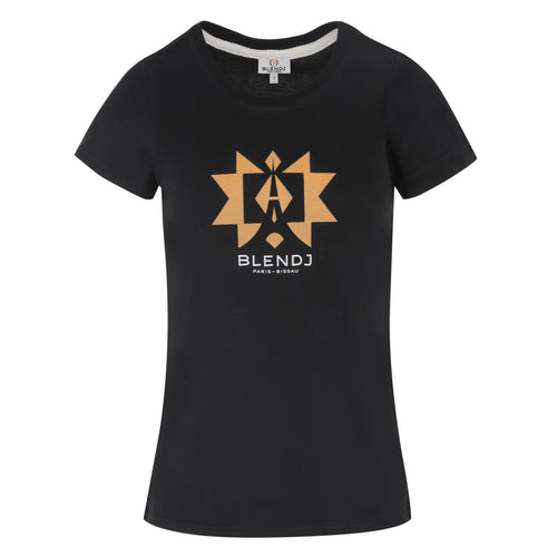 T-shirt manches courtes Tchorak femme noir - t-shirt africain moderne - marque Blendj