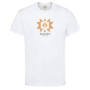 T-shirt manches courtes Tchorak homme blanc - t-shirt africain moderne - marque Blendj